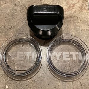 (3) YETI Lids - Tumbler Sip and Straw, Rambler Top